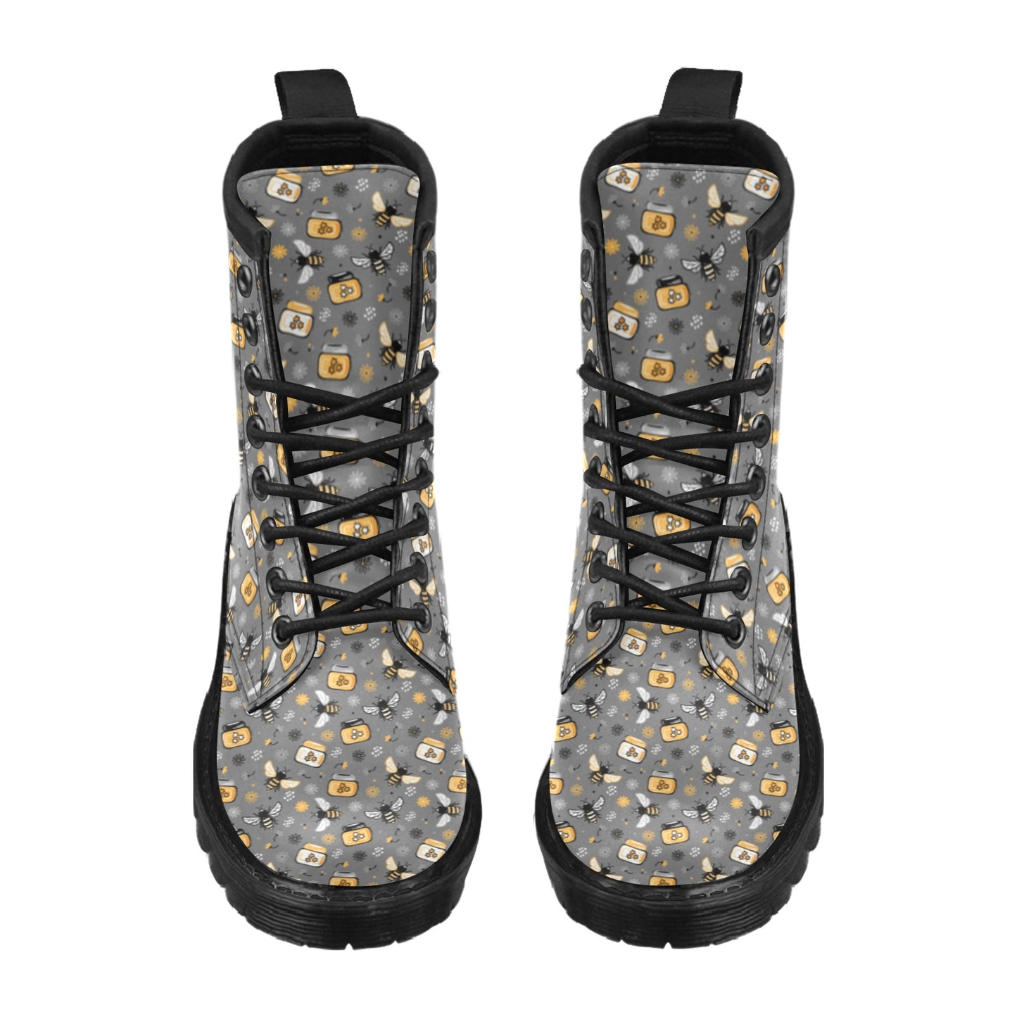Honey Bee Print Design LKS301 Women's Boots