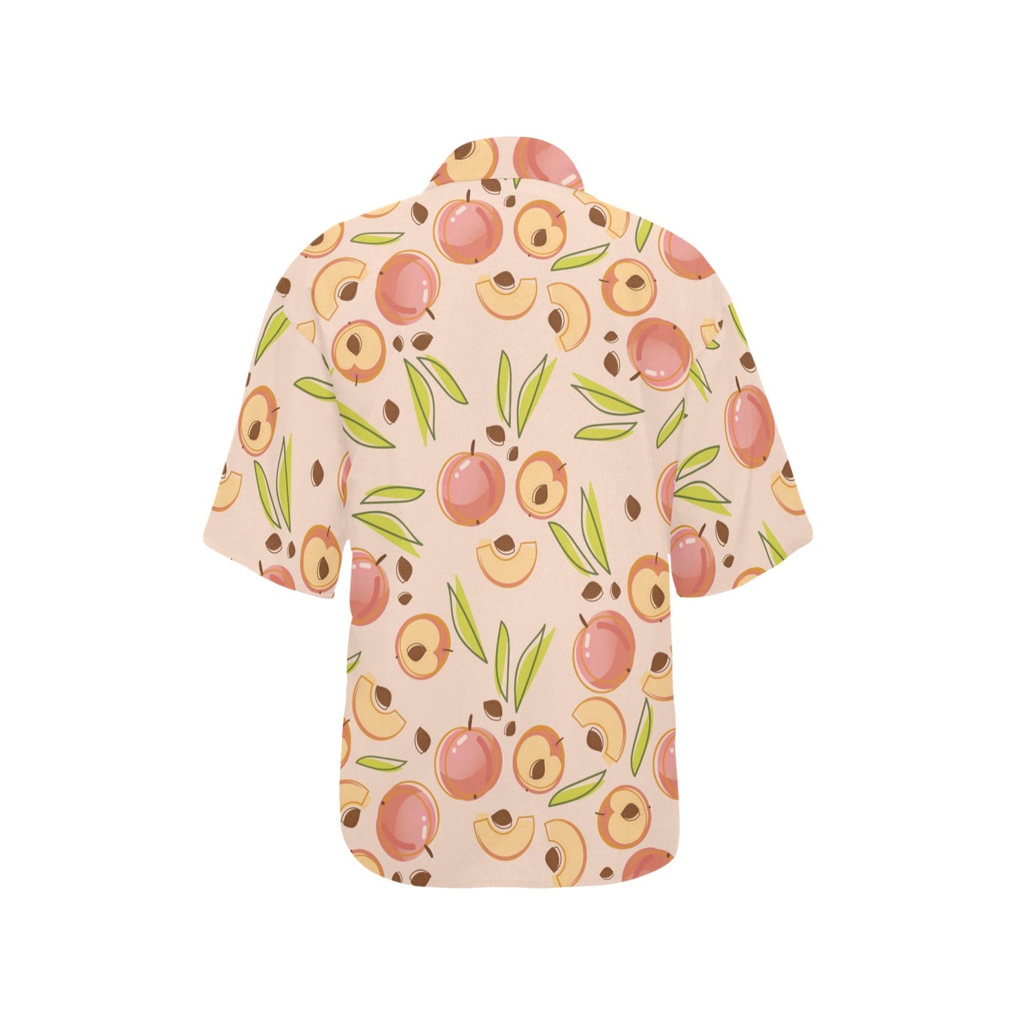 Peach Pattern Print Design A01 Women's Hawaiian Shirt