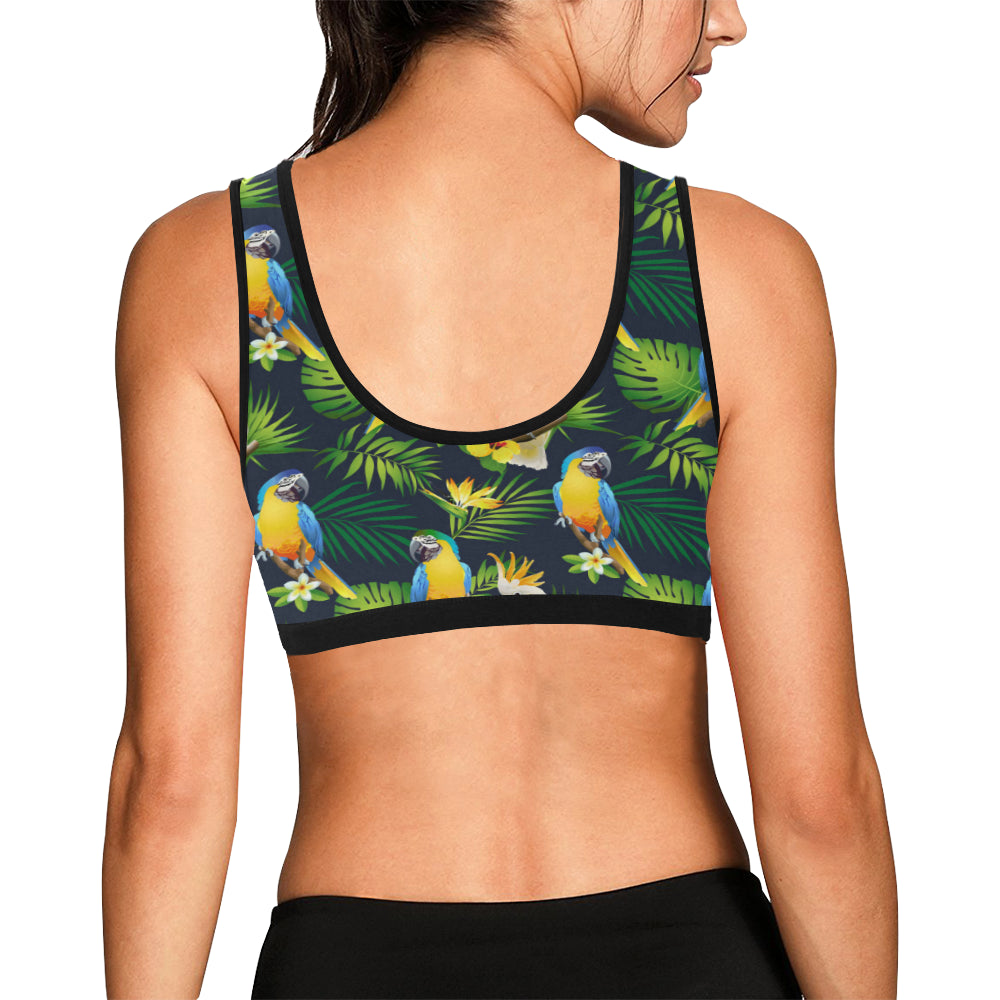 Parrot Pattern Print Design A03 Sports Bra