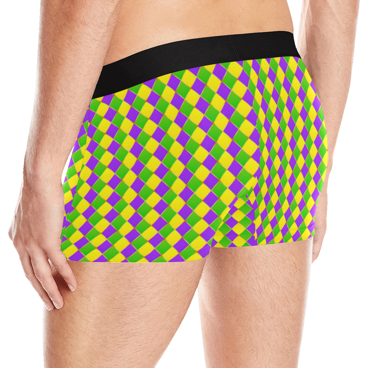 Mardi Gras Pattern Print Design 01 Men's Boxer Briefs