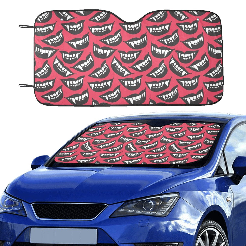 Vampire Lips Print Design LKS305 Car front Windshield Sun Shade