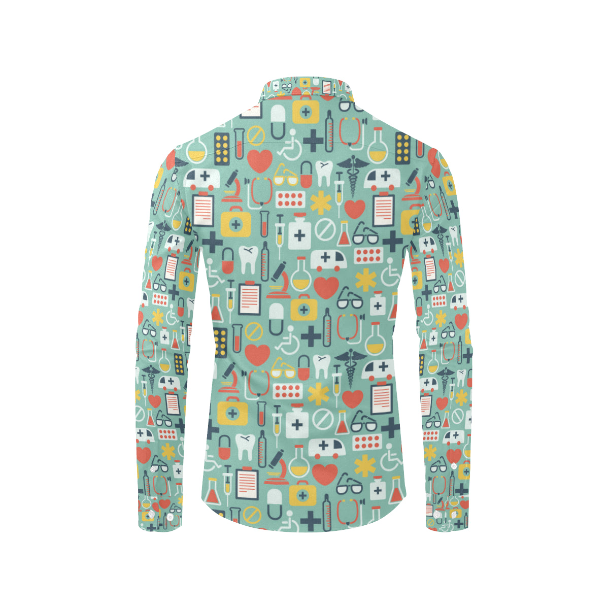 Medical Pattern Print Design 02 Men's Long Sleeve Shirt