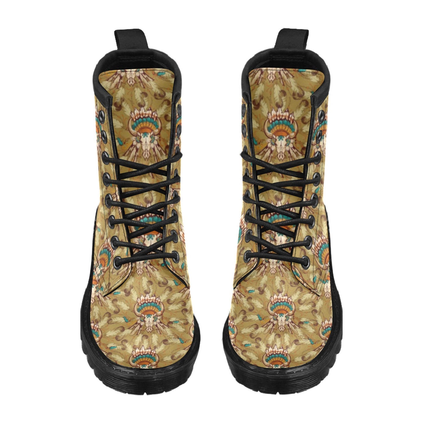 Native Indian Buffalo head Women's Boots