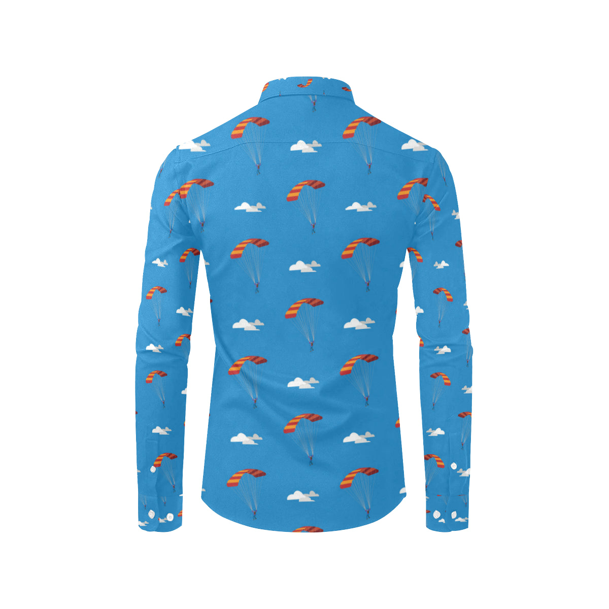Skydiving Pattern Print Design 02 Men's Long Sleeve Shirt