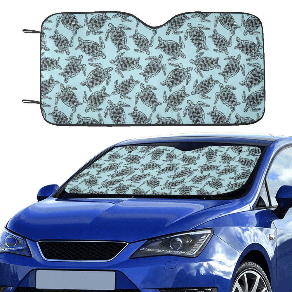 Sea Turtle Print Design LKS3010 Car front Windshield Sun Shade