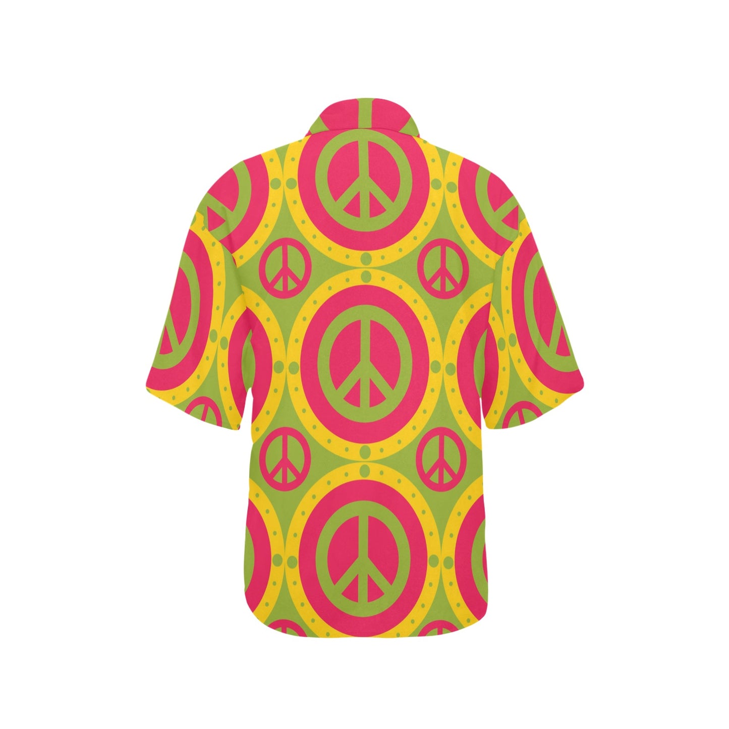 Peace Sign Pattern Print Design A01 Women's Hawaiian Shirt