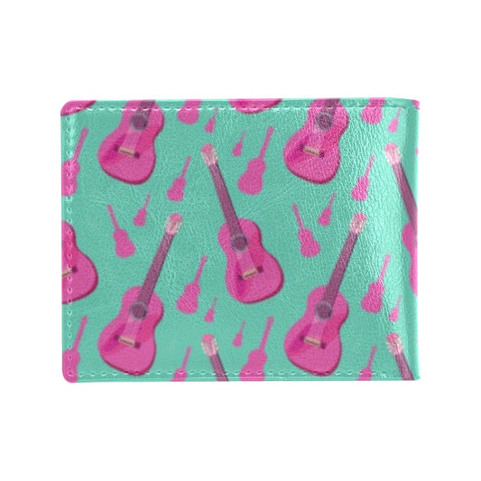 Acoustic Guitar Print Design LKS405 Men's ID Card Wallet
