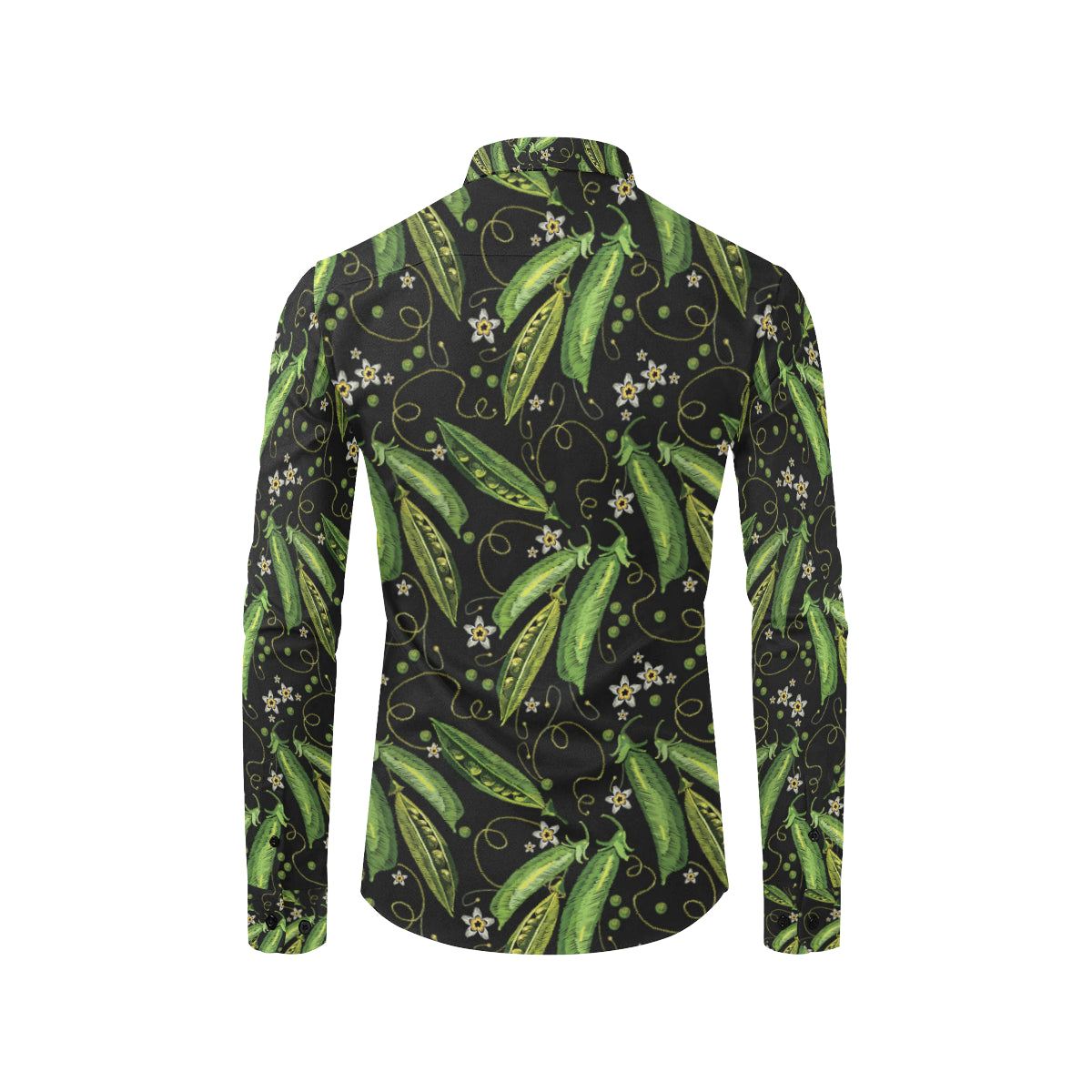 Peas Pattern Print Design A02 Men's Long Sleeve Shirt