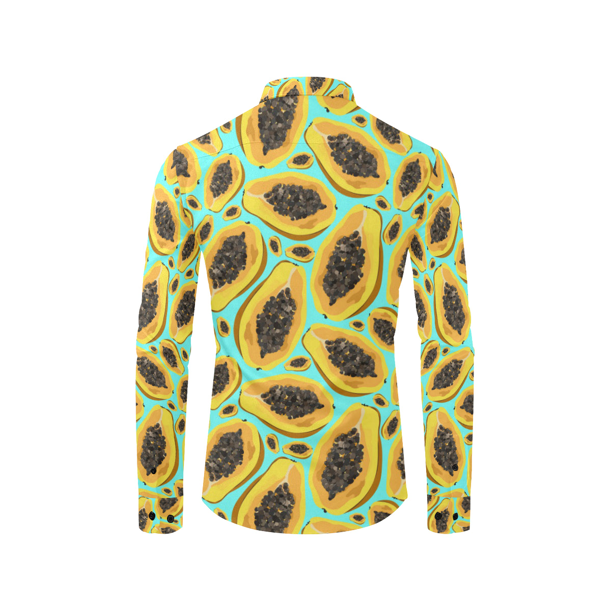 Papaya Pattern Print Design PP03 Men's Long Sleeve Shirt