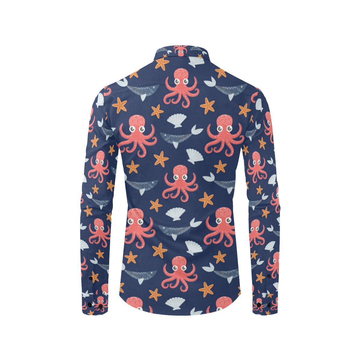 Octopus Pattern Print Design A04 Men's Long Sleeve Shirt