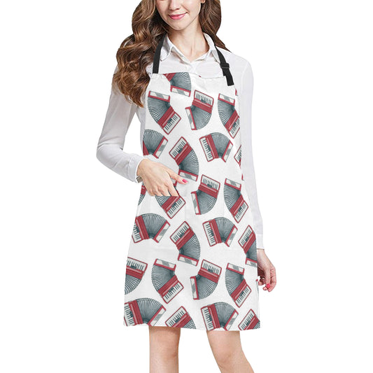 Accordion Pattern Print Design 03 Apron with Pocket