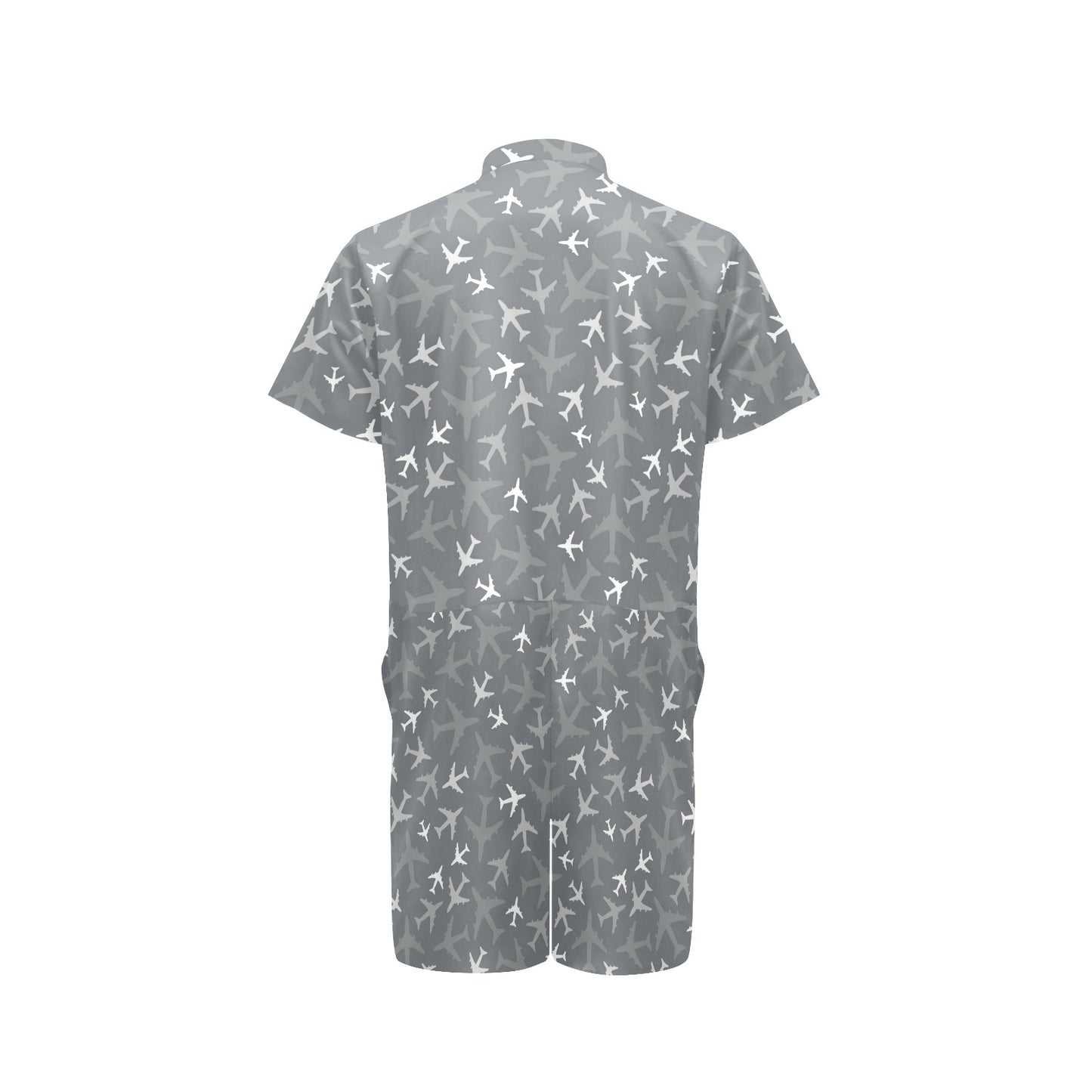 Airplane Pattern Print Design 02 Men's Romper