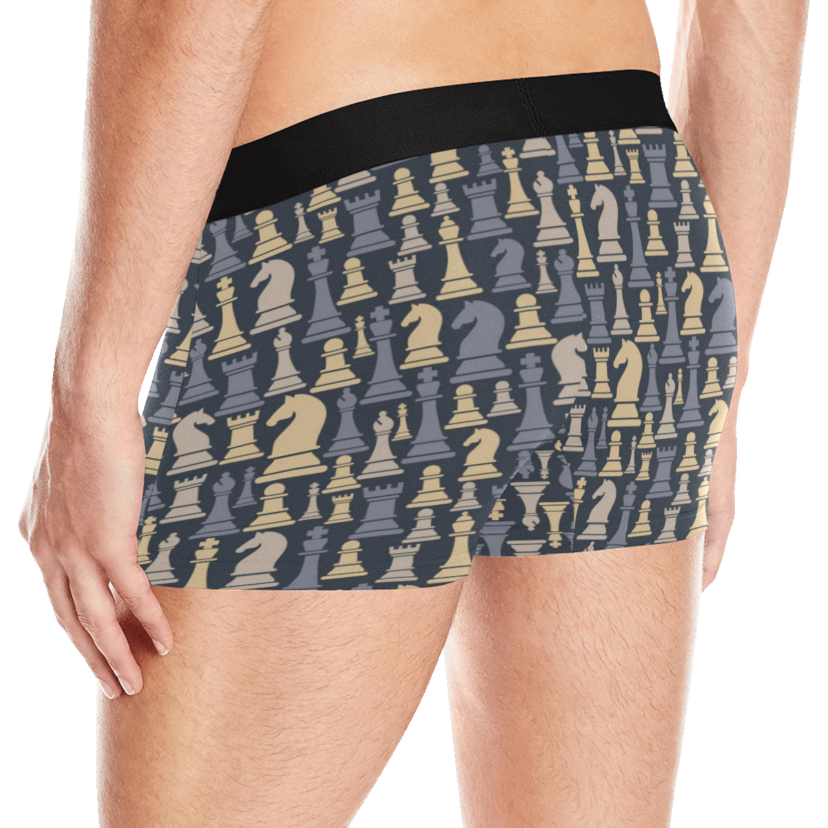 Chess Pattern Print Design 04 Men's Boxer Briefs