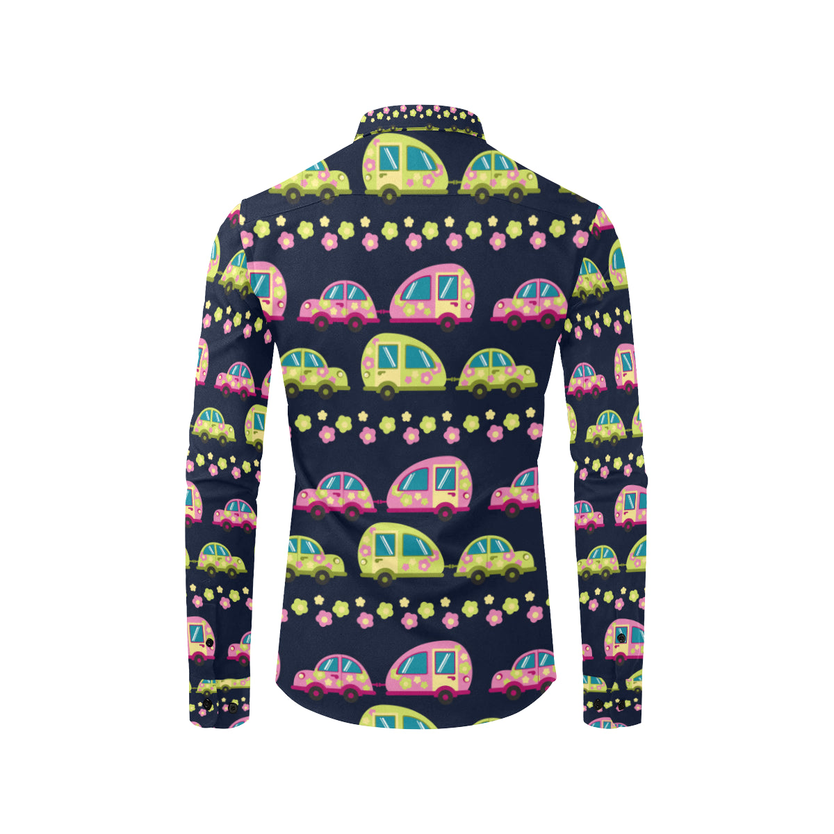 Camper Cute Camping Design No 3 Print Men's Long Sleeve Shirt
