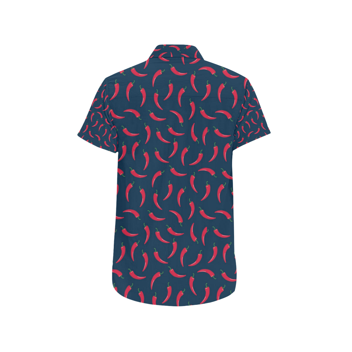 Chilli Pepper Pattern Print Design 03 Men's Short Sleeve Button Up Shirt