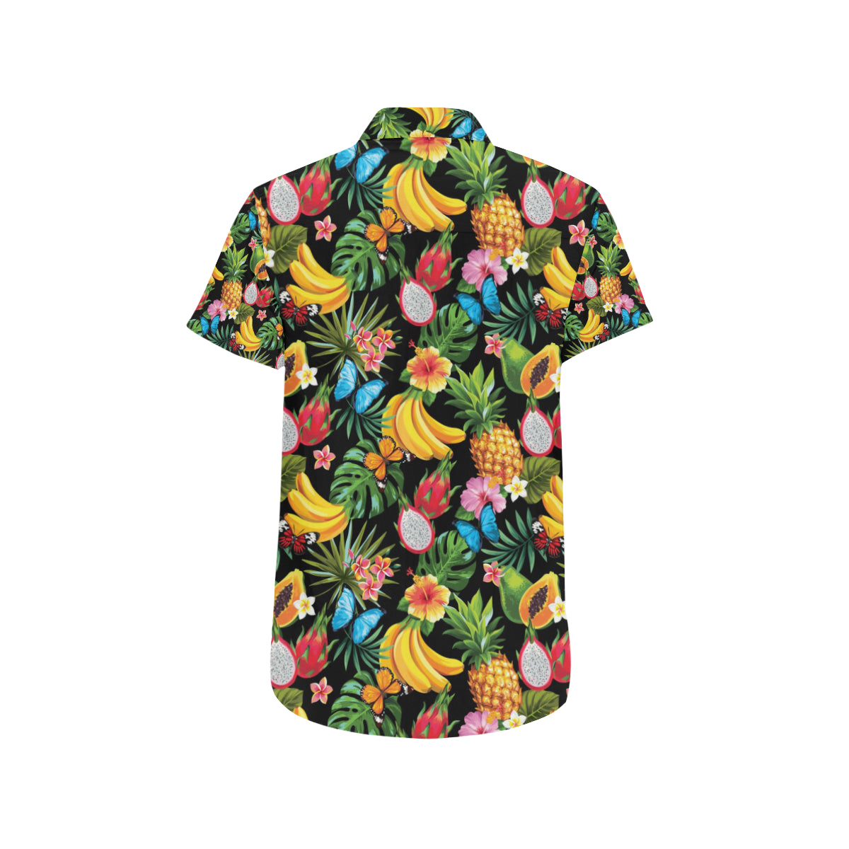 Tropical Fruits Pattern Print Design TF04 Men's Short Sleeve Button Up Shirt