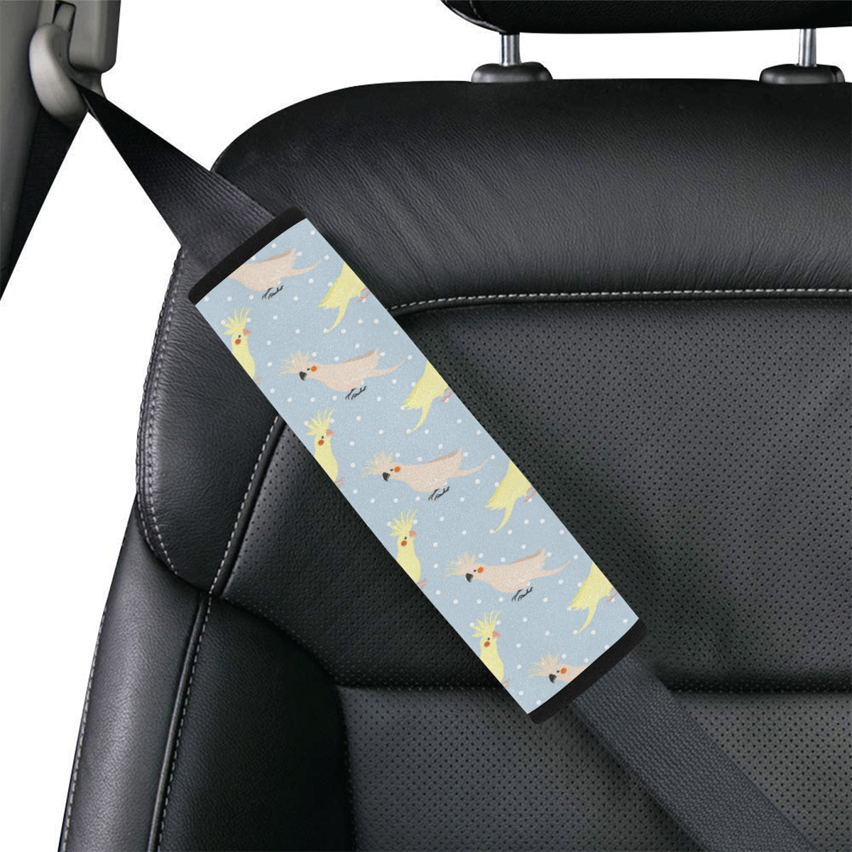 Cockatiel Pattern Print Design 03 Car Seat Belt Cover