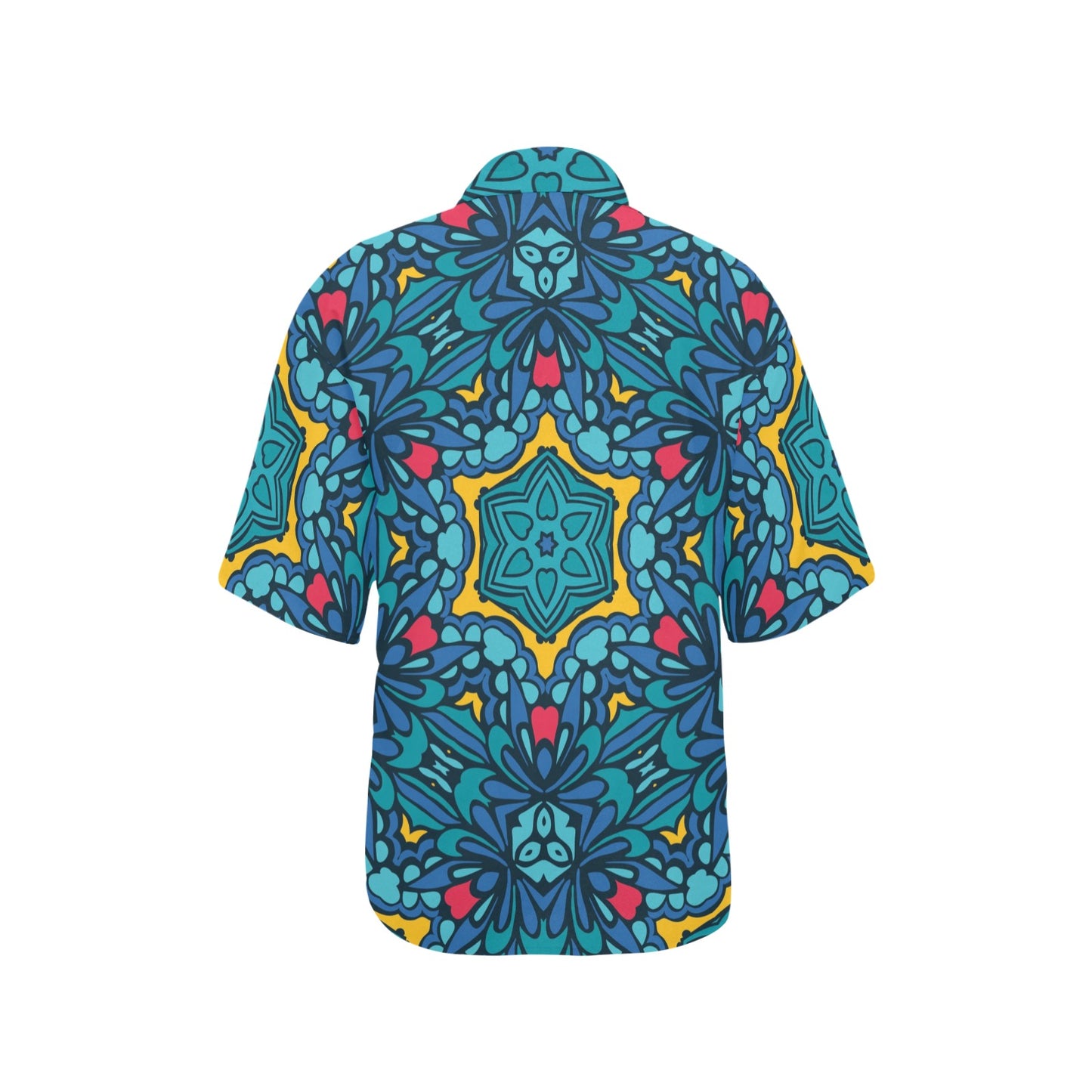 Kaleidoscope Pattern Print Design 04 Women's Hawaiian Shirt