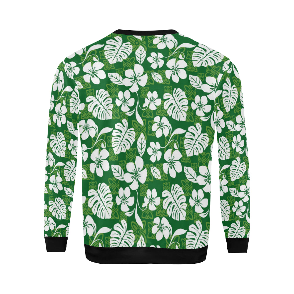 Hawaiian Themed Pattern Print Design H016 Men Long Sleeve Sweatshirt