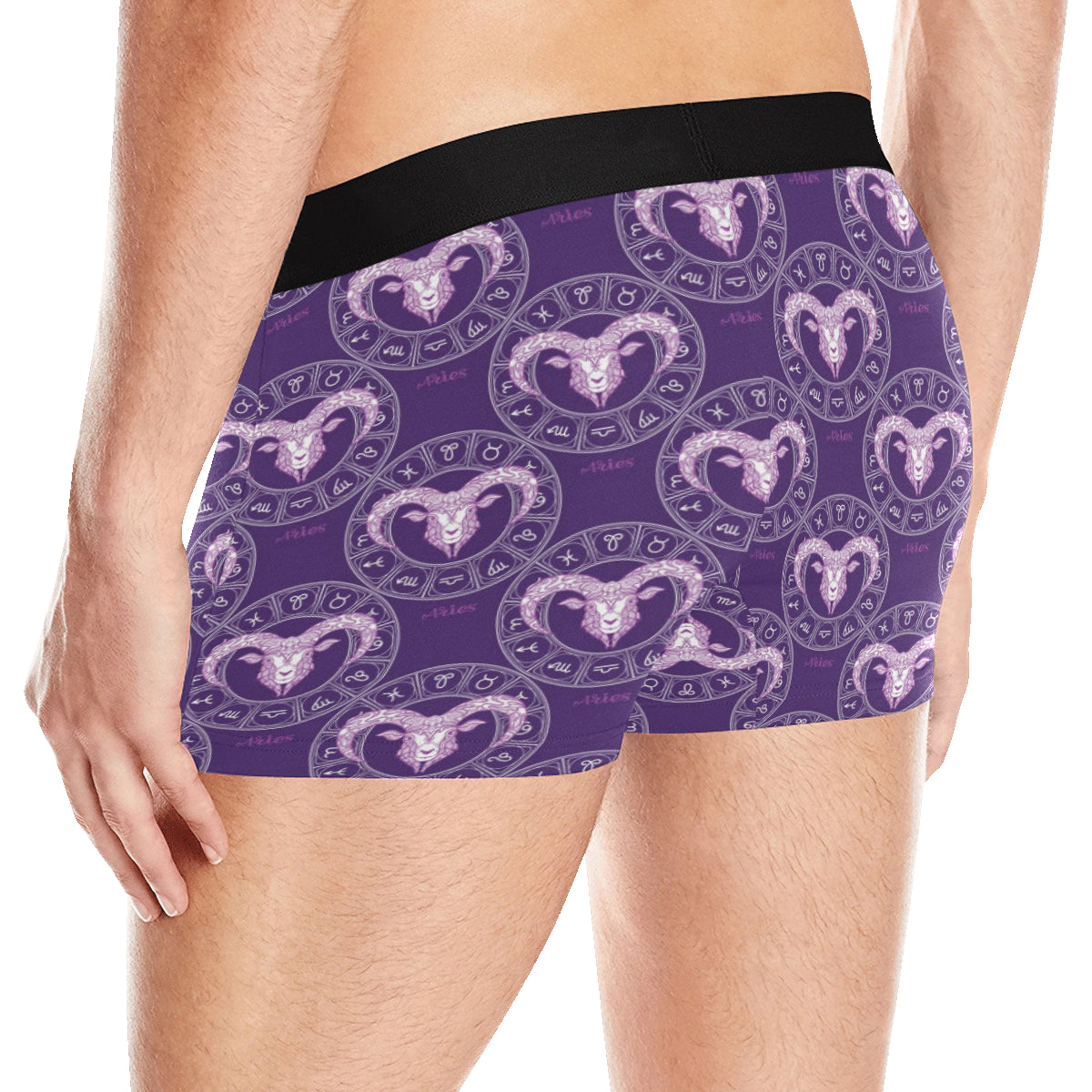 Aries Zodiac Pattern Print Design 02 Men's Boxer Briefs
