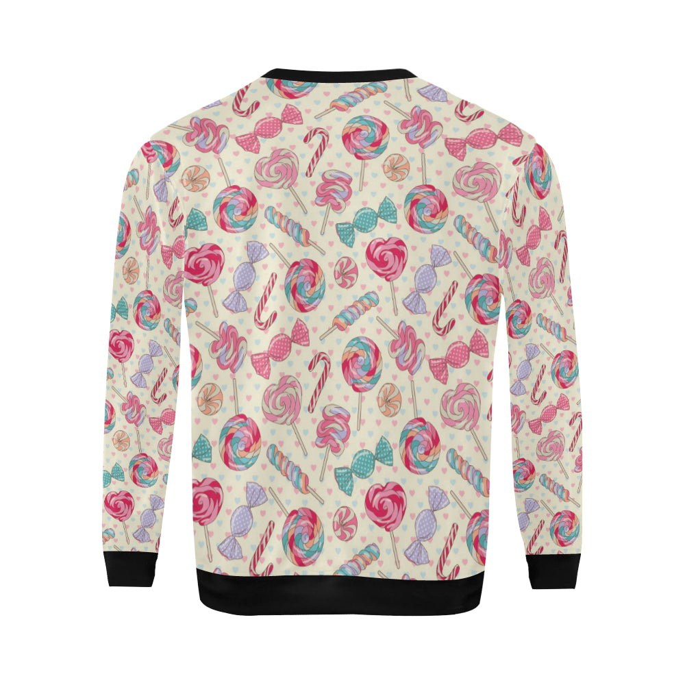 Candy Pattern Print Design CA04 Men Long Sleeve Sweatshirt