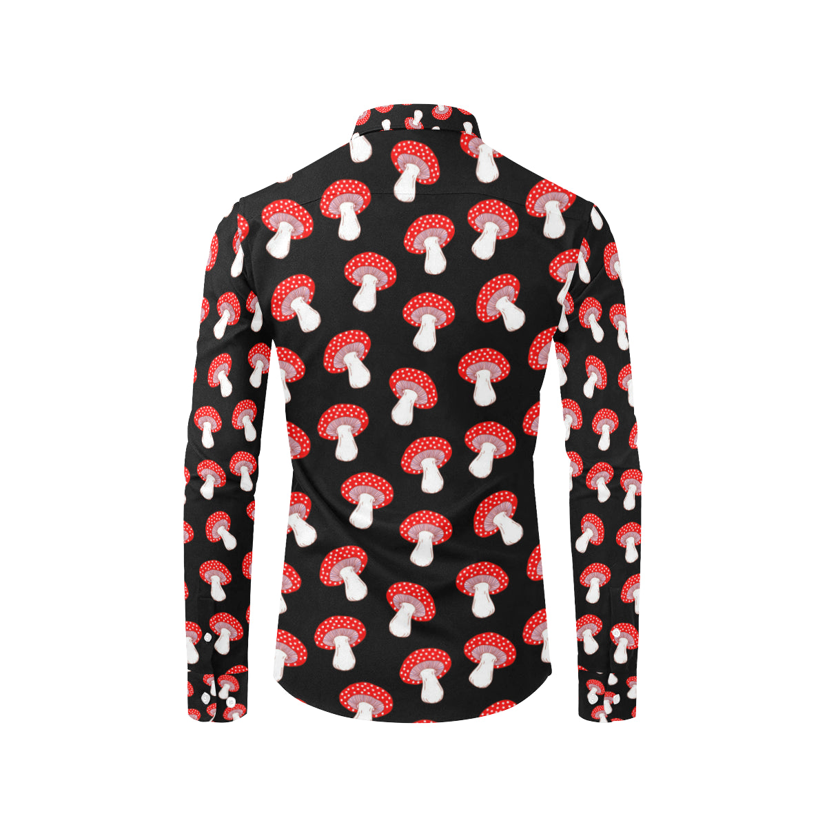 Mushroom Pattern Print Design A02 Men's Long Sleeve Shirt