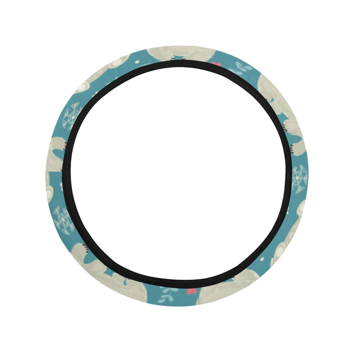 Bear Pattern Print Design BE04 Steering Wheel Cover with Elastic Edge
