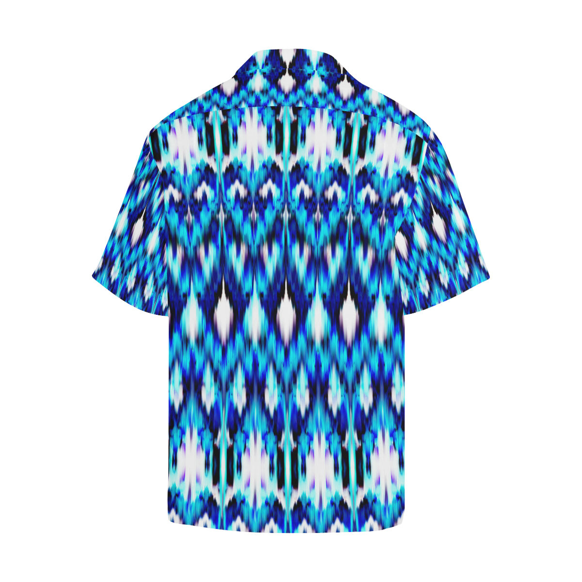 Ikat Blue Pattern Print Design 01 Men's Hawaiian Shirt