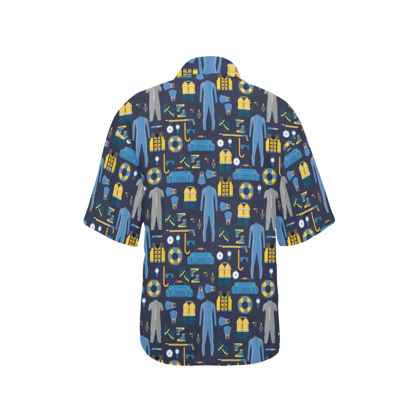 Scuba Equipment Print Design LKS305 Women's Hawaiian Shirt