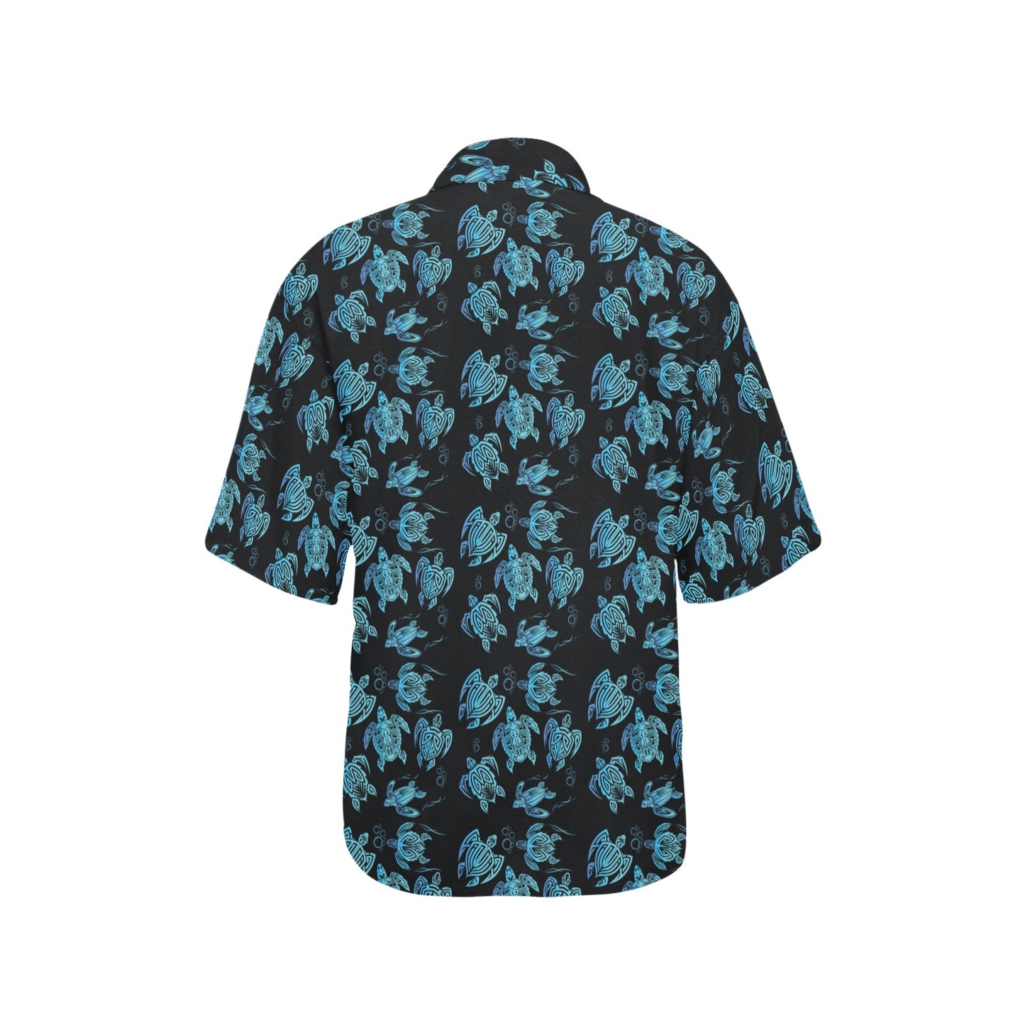Tribal Turtle Polynesian Themed Design Women's Hawaiian Shirt