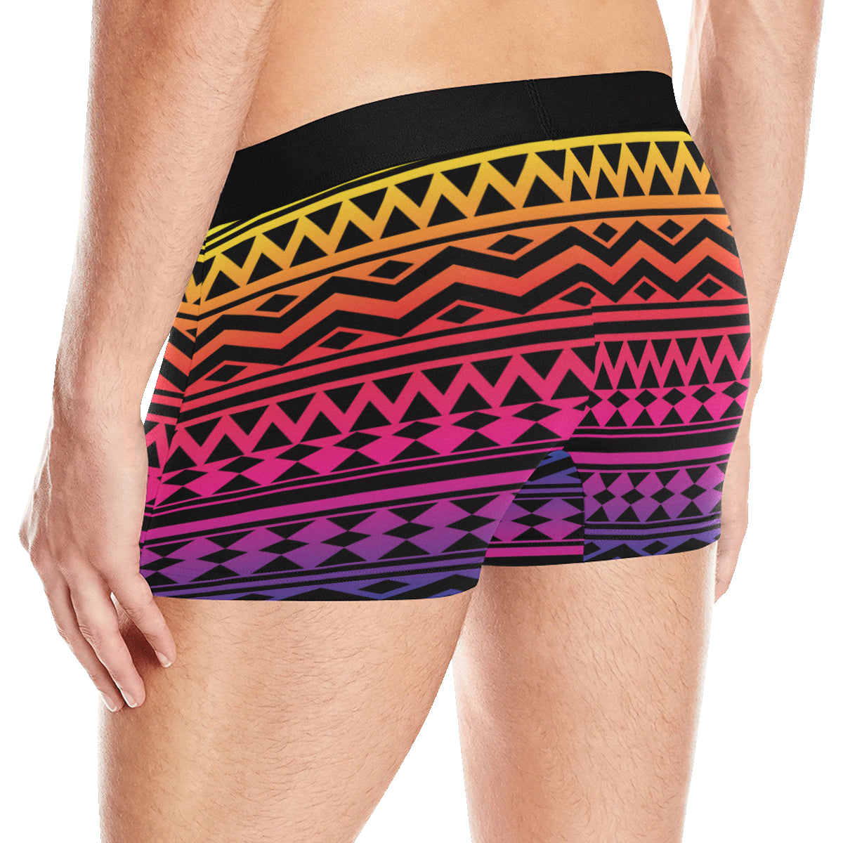 Rainbow Tribal Pattern Print Design A02 Men's Boxer Briefs