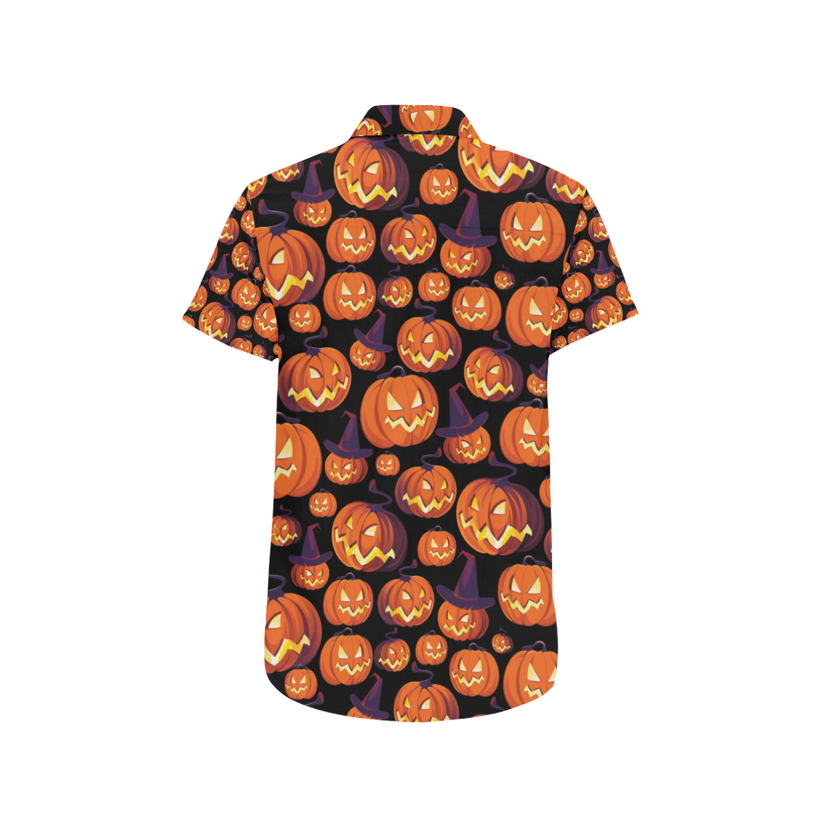Halloween Pattern Print Design 04 Men's Short Sleeve Button Up Shirt