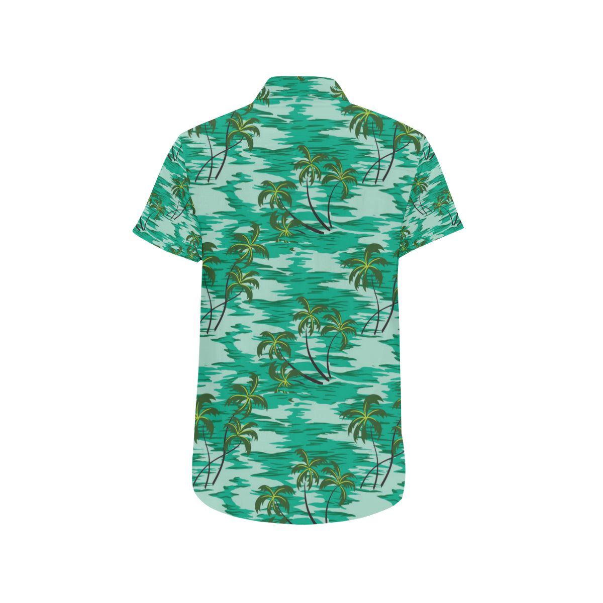 Palm Tree Pattern Print Design A01 Men's Short Sleeve Button Up Shirt