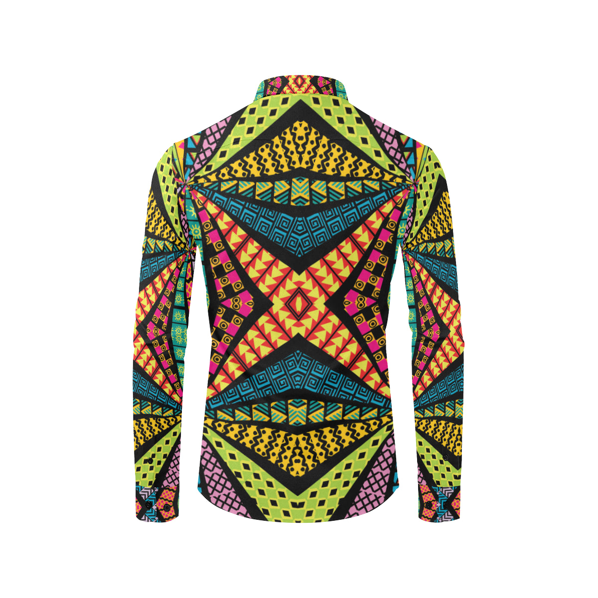 Kaleidoscope Pattern Print Design 05 Men's Long Sleeve Shirt