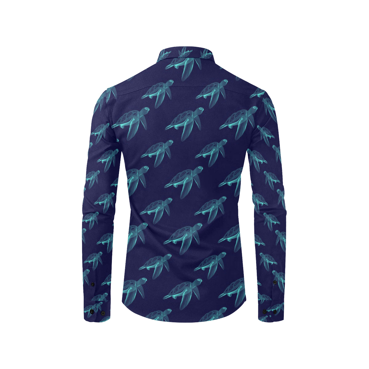 Sea Turtle Pattern Print Design T04 Men's Long Sleeve Shirt