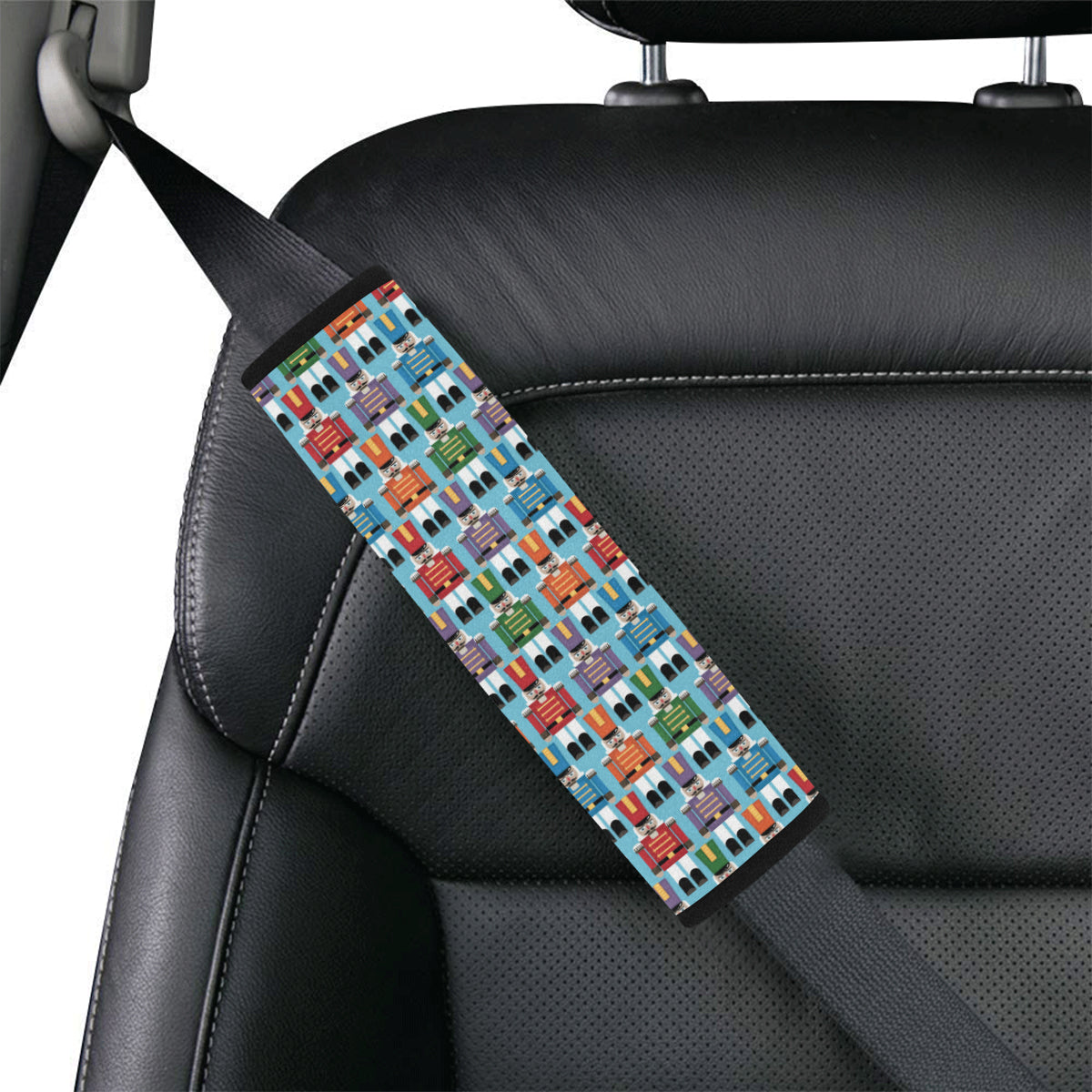 Nutcracker Pattern Print Design A02 Car Seat Belt Cover