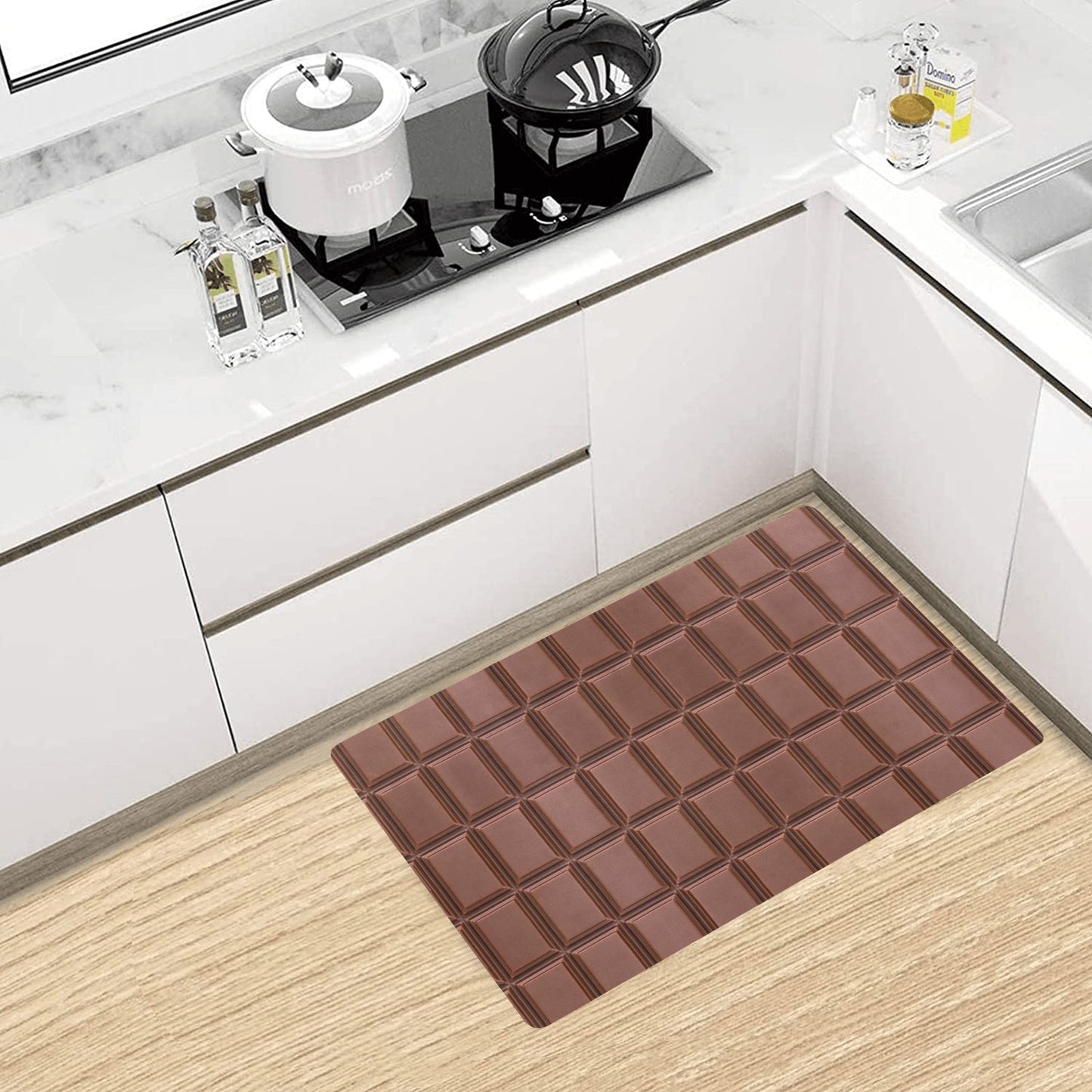 Chocolate Pattern Print Design 03 Kitchen Mat