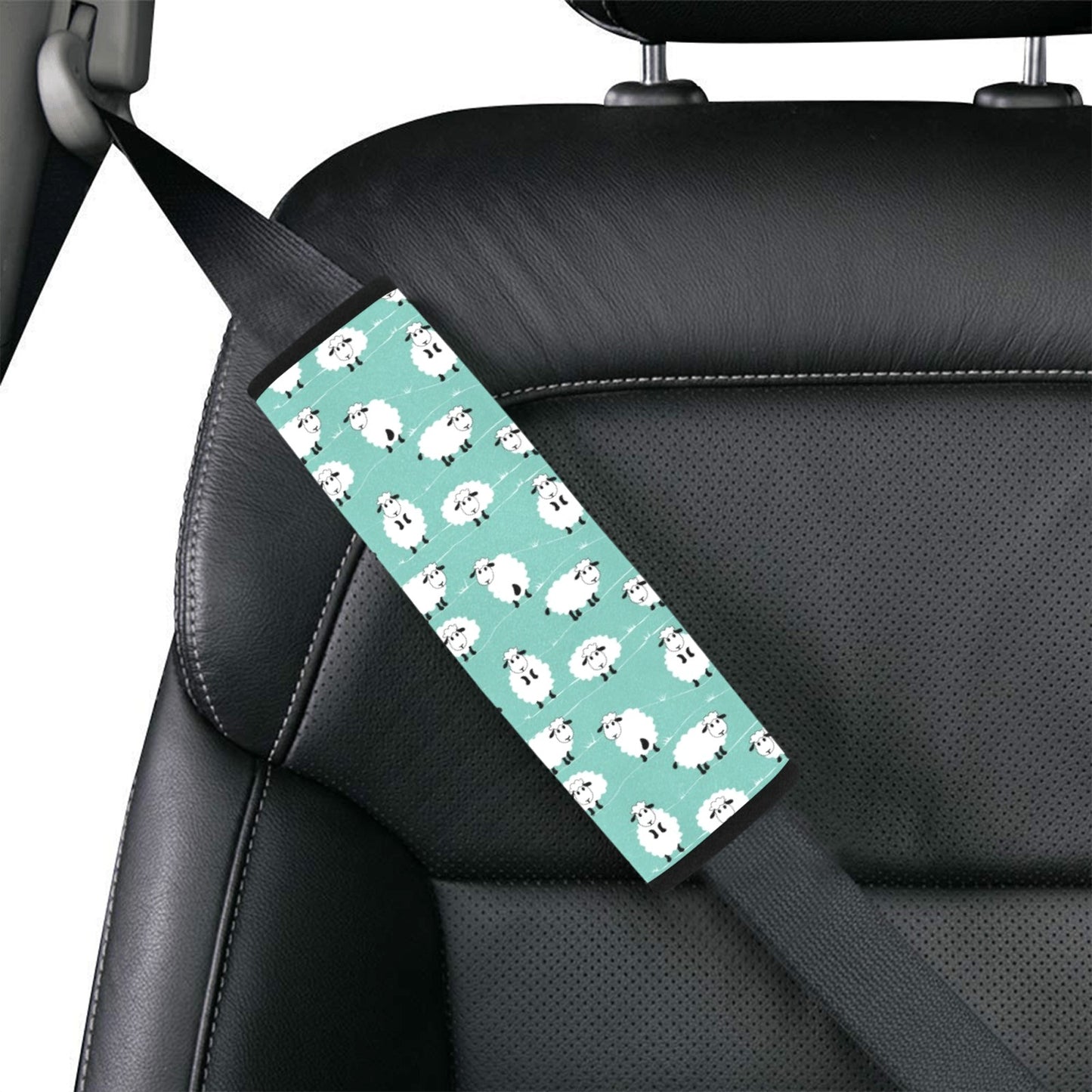 Sheep Print Design LKS404 Car Seat Belt Cover