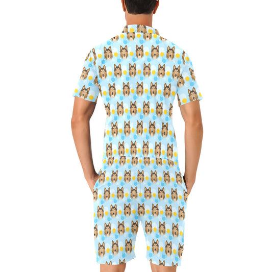 Collies Pattern Print Design 02 Men's Romper