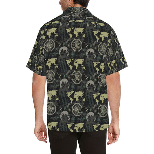 World Map Print Design LKS303 Men's Hawaiian Shirt