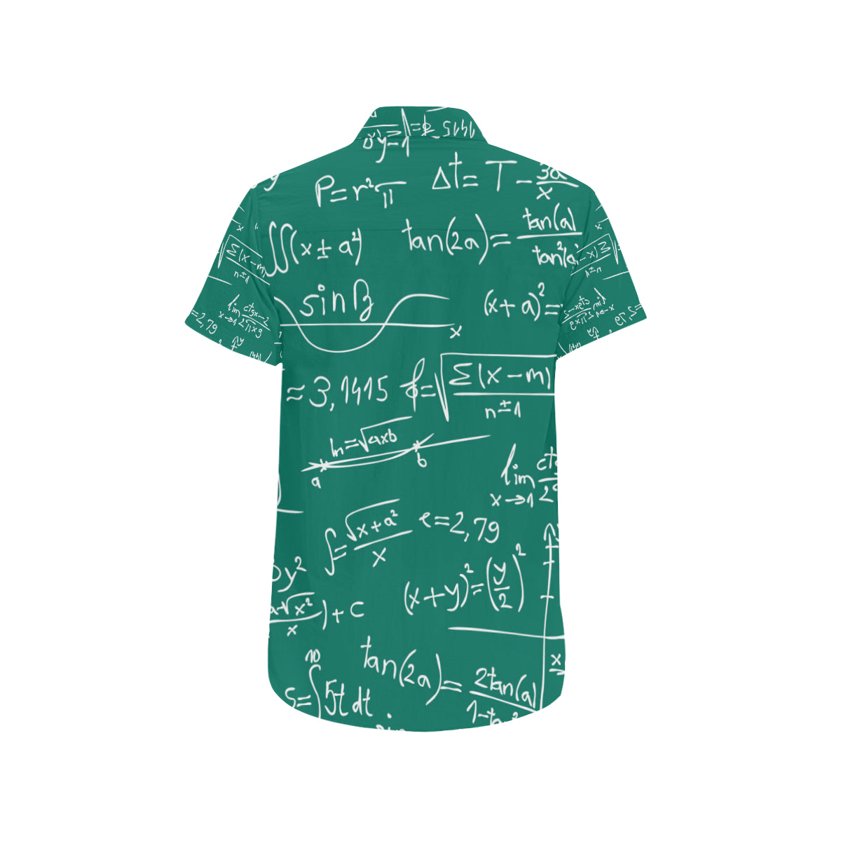 Math Pattern Print Design 01 Men's Short Sleeve Button Up Shirt