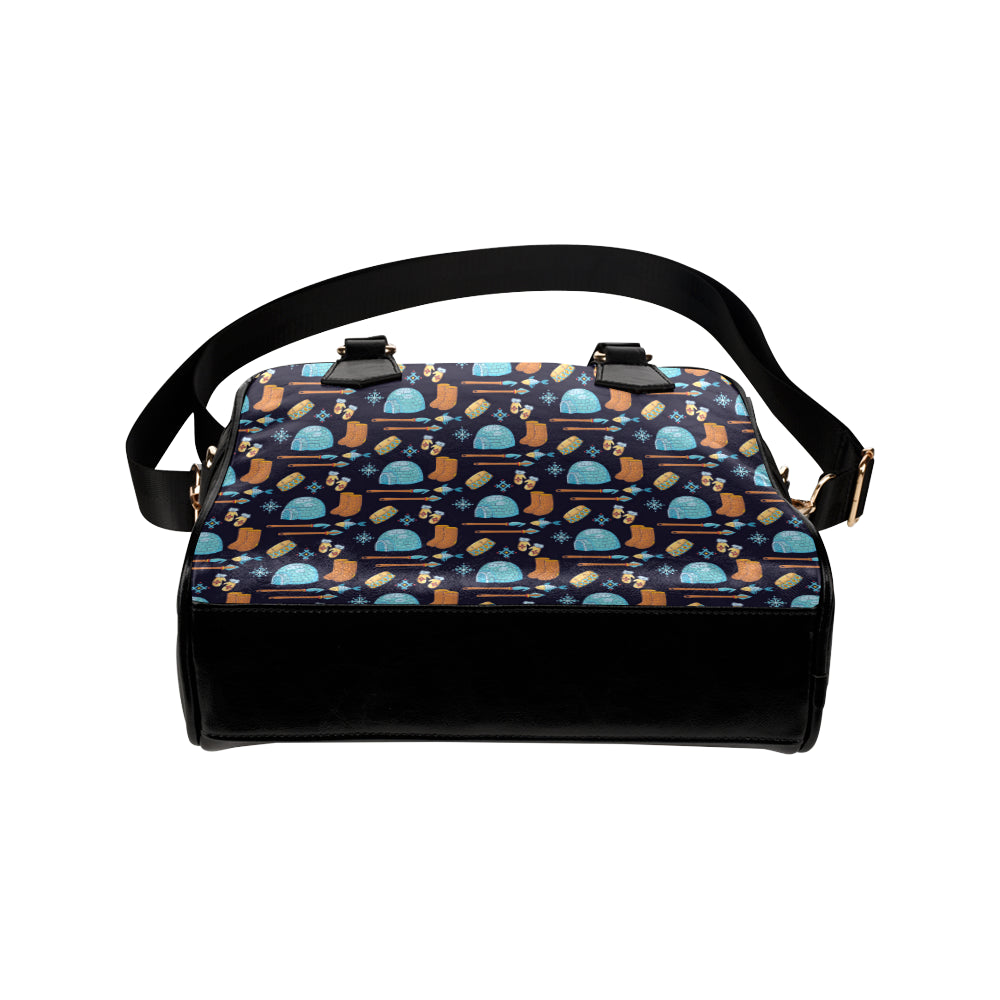 Eskimo Pattern Print Design 02 Shoulder Handbag
