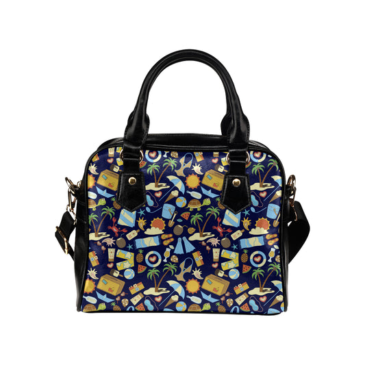 Beach Themed Pattern Print Design 04 Shoulder Handbag