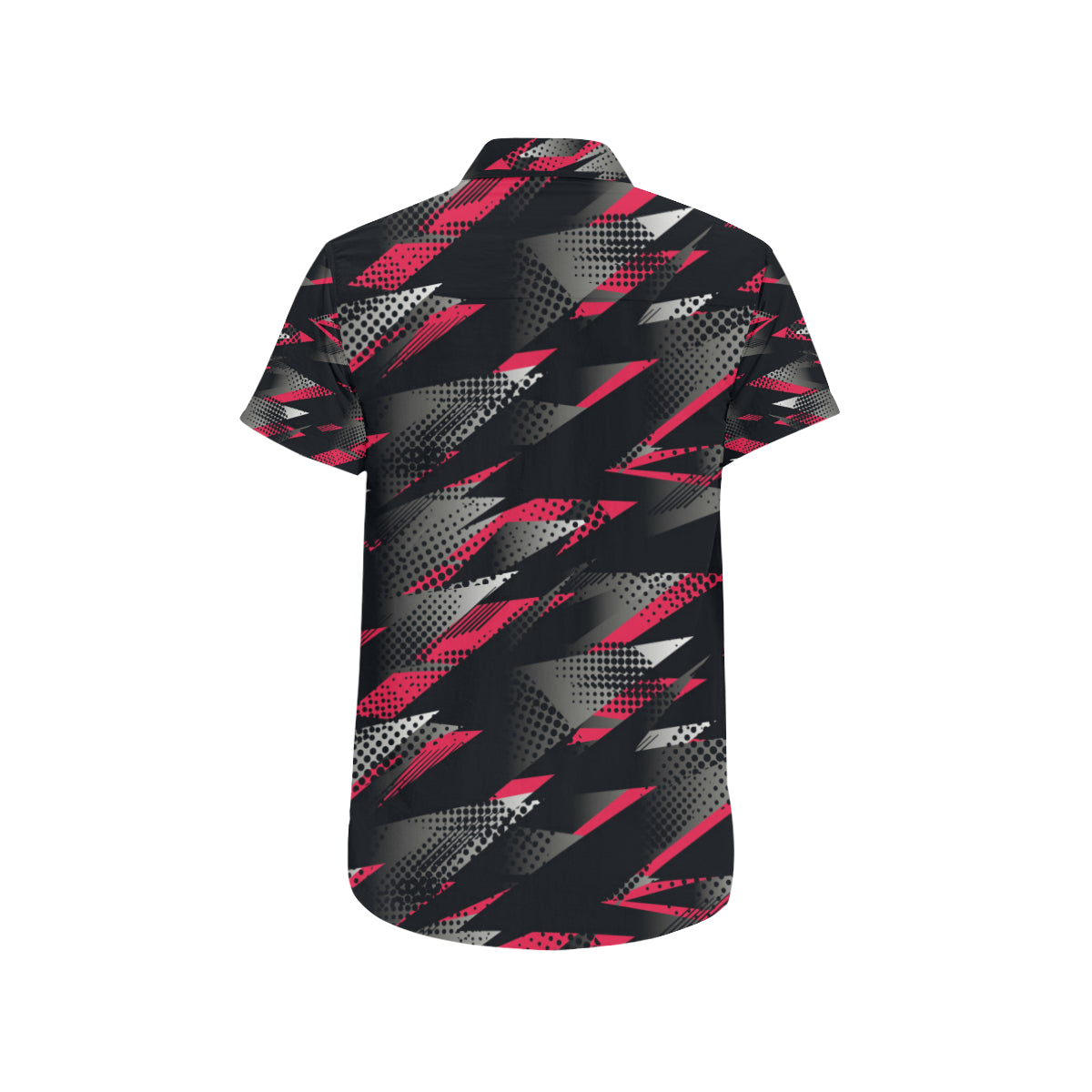 Racing Style Pattern Print Design A04 Men's Short Sleeve Button Up Shirt