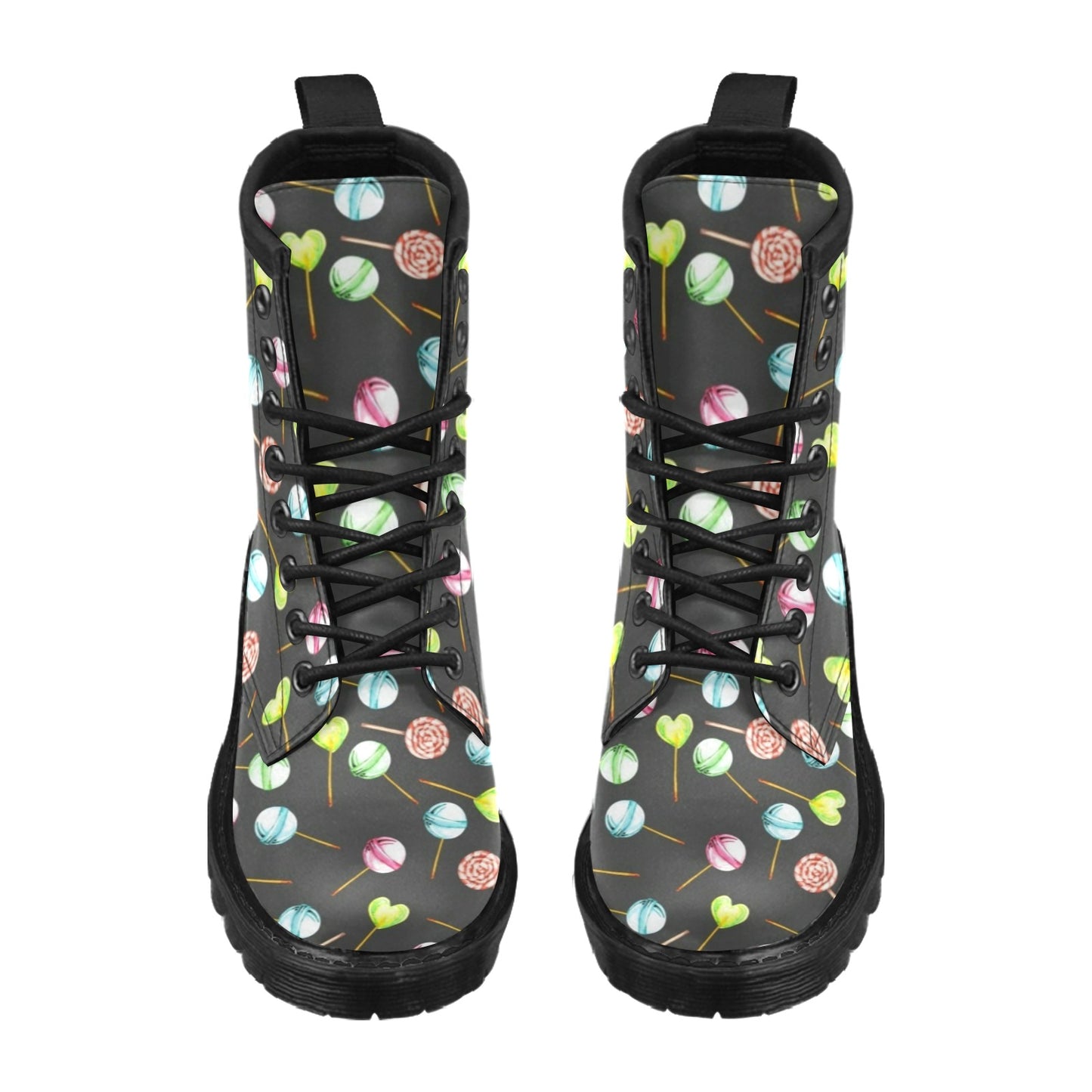 Lollipop Pattern Print Design LL02 Women's Boots