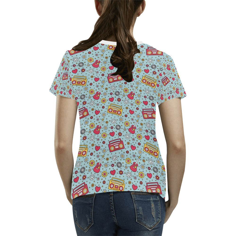Hippie Print Design LKS307 Women's T-shirt