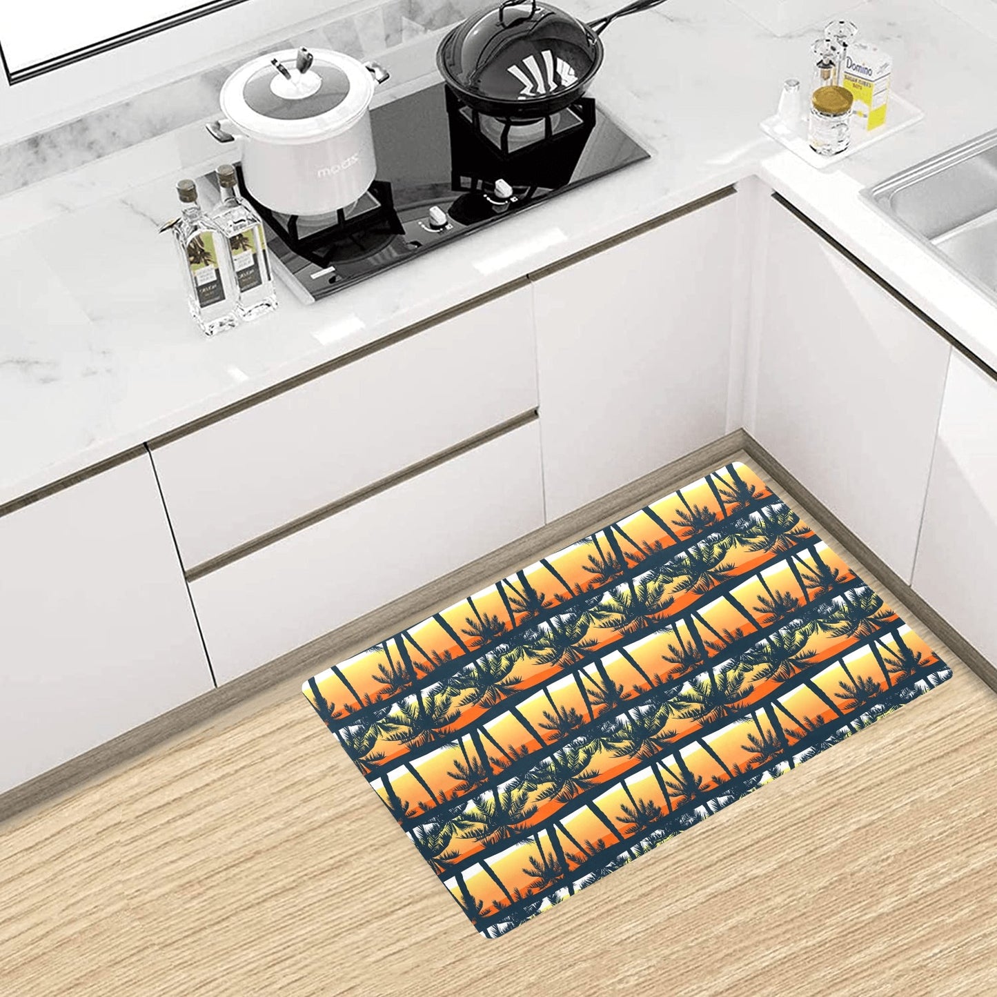 Palm Tree Pattern Print Design PT011 Kitchen Mat