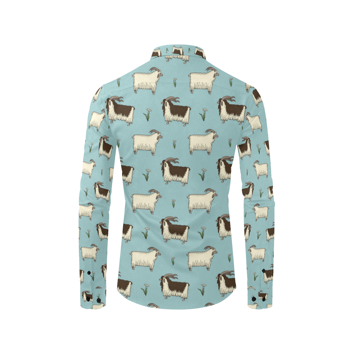 Goat Pattern Print Design 02 Men's Long Sleeve Shirt