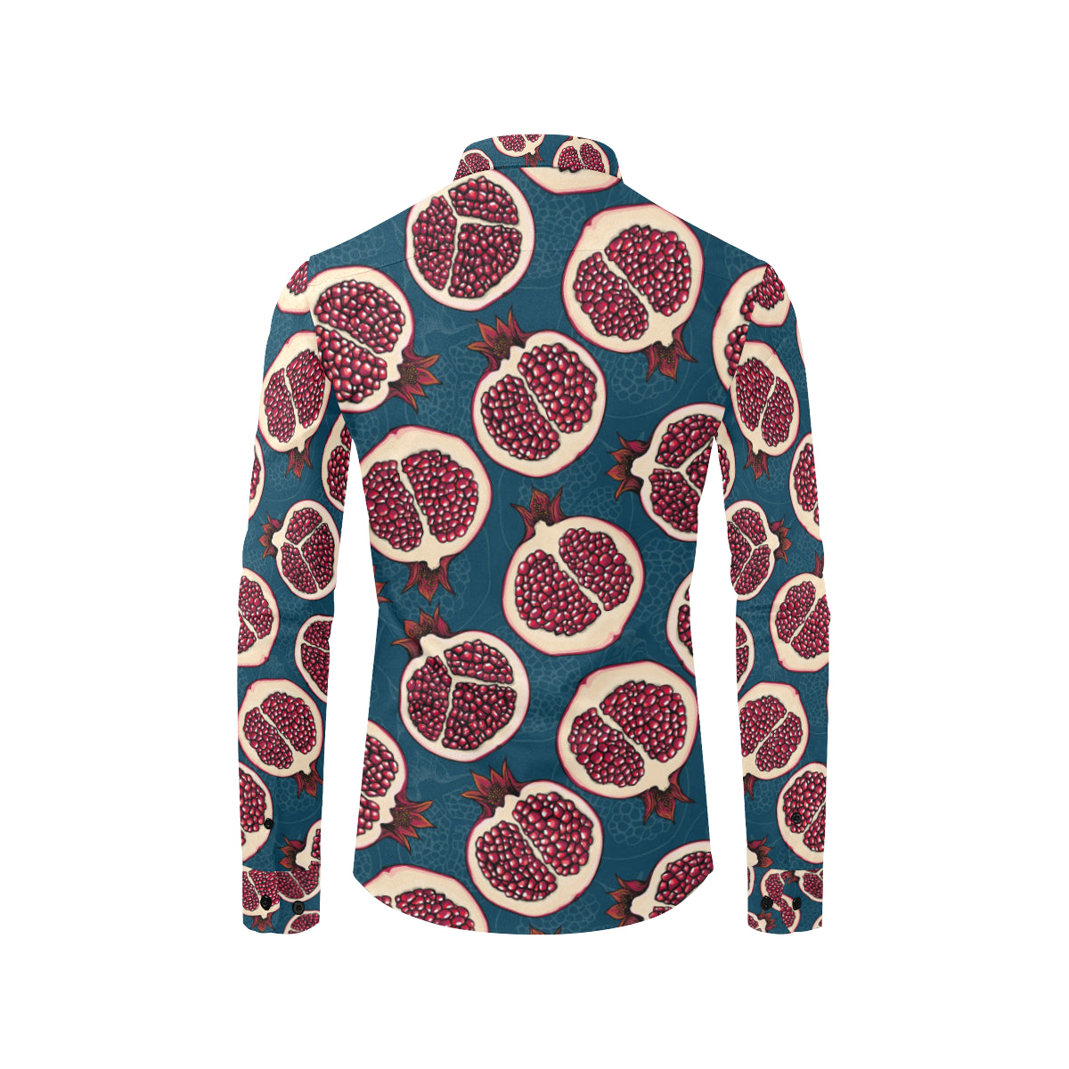 Pomegranate Pattern Print Design PG02 Men's Long Sleeve Shirt