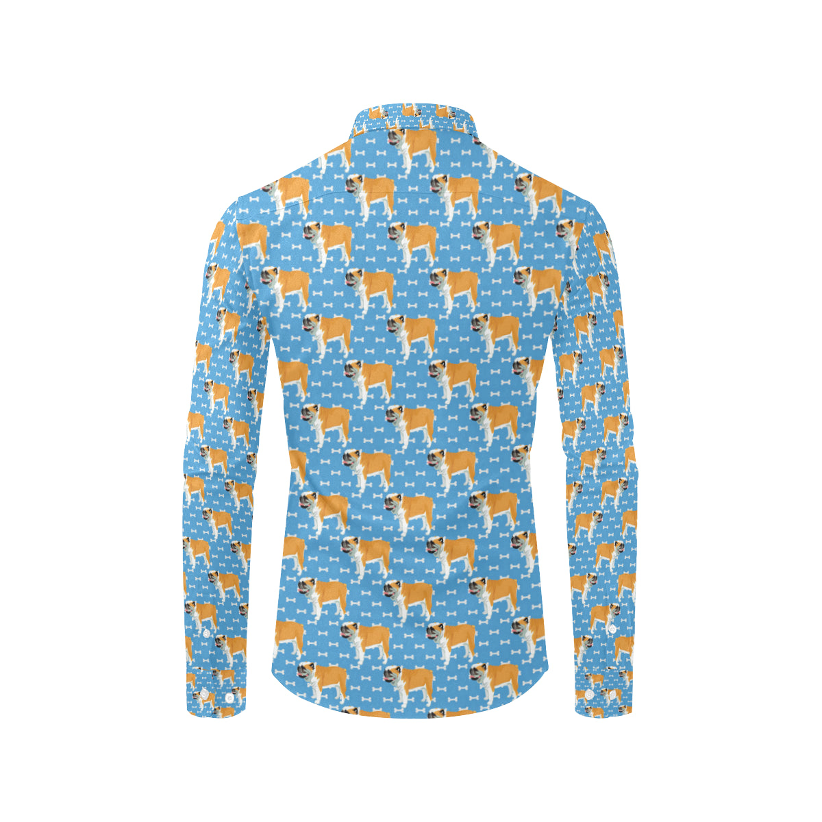 Bulldogs Pattern Print Design 06 Men's Long Sleeve Shirt